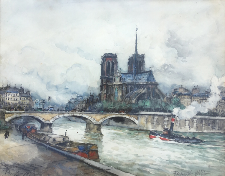 Franck Will - Vue de Notre-Dame depuis les quais de Seine - 1929